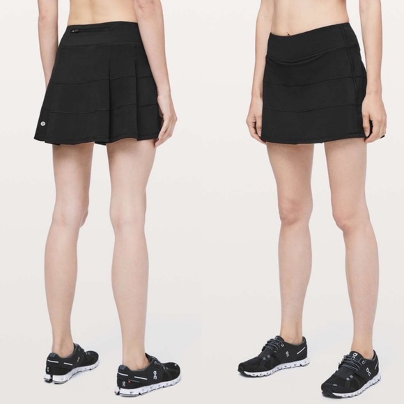 TALL Lululemon Pace Rival Skirt Sz 2 *4-way Stretch 15" In 
Black - Picture 4 of 11